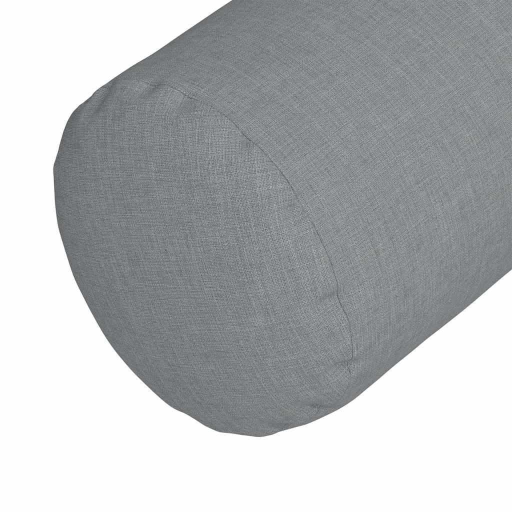 Cuscini a rullo 2 pcs Grigio chiaro Ø 25 x 70 cm Tessuto | homemem39