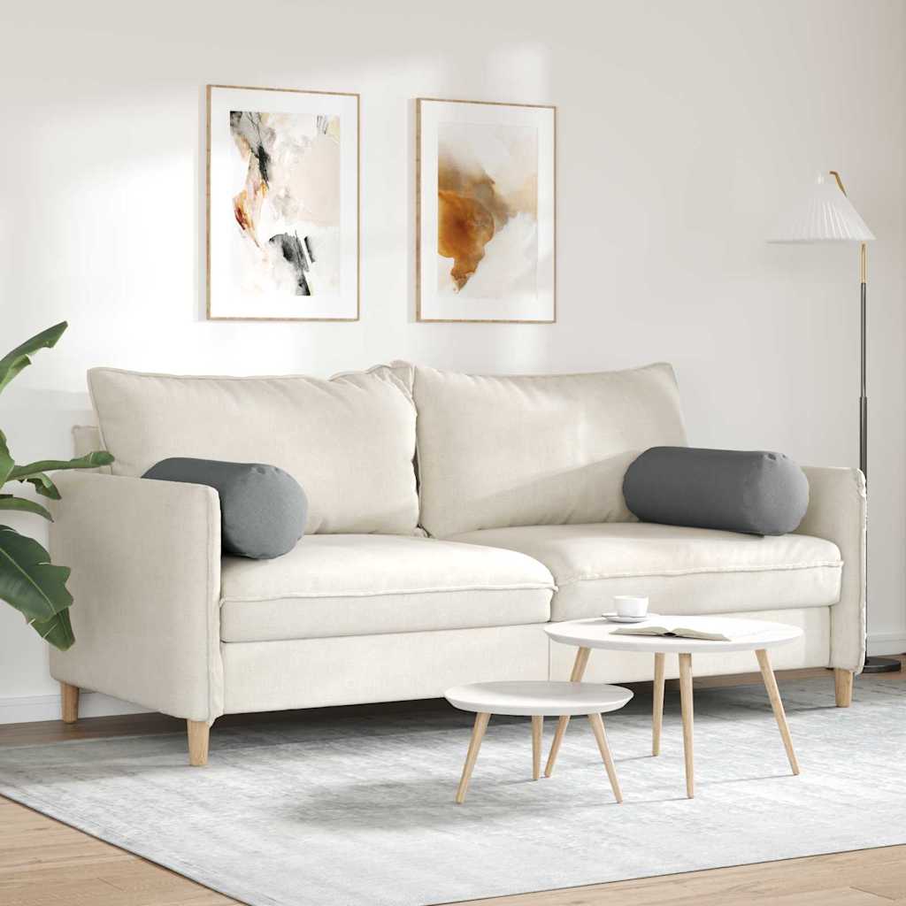 Cuscini a rullo 2 pcs Grigio scuro Ø 25 x 70 cm Tessuto | homemem39