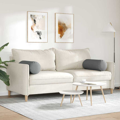 Cuscini a rullo 2 pcs Grigio scuro Ø 25 x 70 cm Tessuto | homemem39