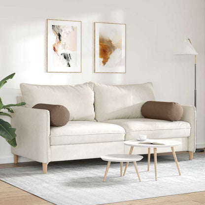 Cuscini a rullo 2 pcs Marrone Ø 25 x 70 cm Tessuto | homemem39