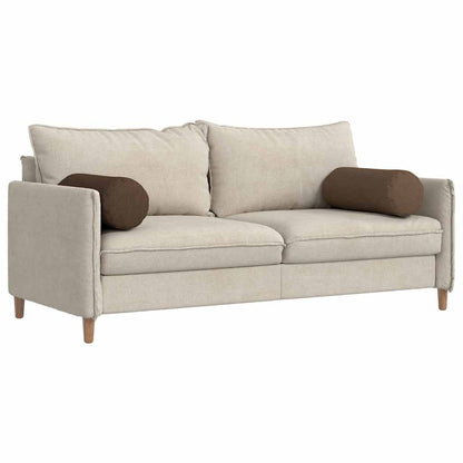 Cuscini a rullo 2 pcs Marrone Ø 25 x 70 cm Tessuto | homemem39