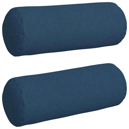 Cuscini a rullo 2 pcs Blu Ø 25 x 70 cm Tessuto | homemem39