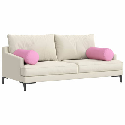 Cuscini a rullo 2 pcs Rosa Ø 25 x 70 cm Tessuto | homemem39
