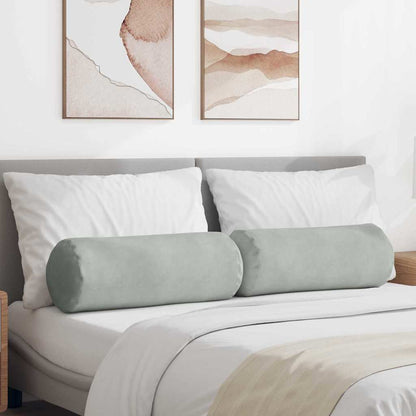 Cuscini a rullo 2 pcs Grigio chiaro Ø 25 x 70 cm | homemem39