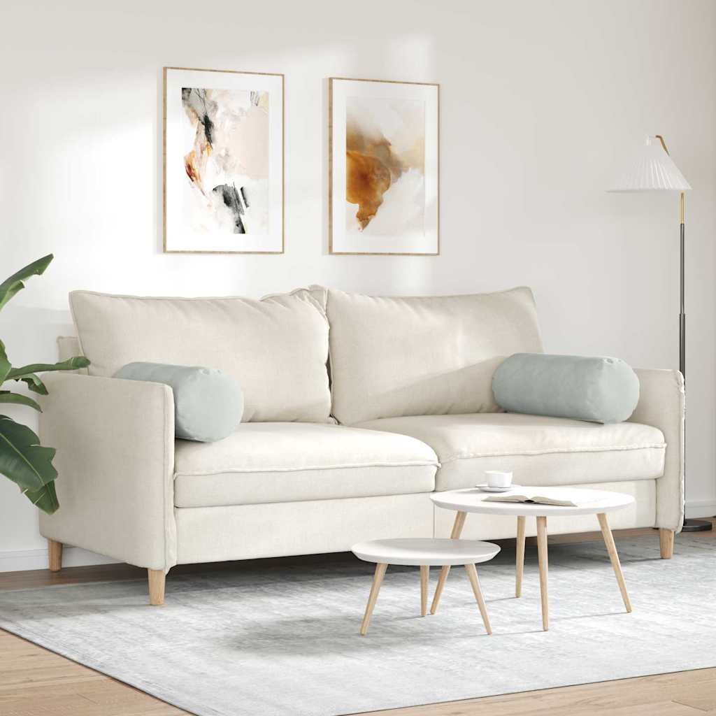 Cuscini a rullo 2 pcs Grigio chiaro Ø 25 x 70 cm | homemem39