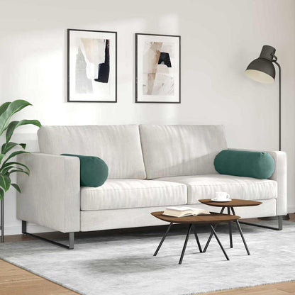 Cuscini a rullo 2 pcs Verde Scuro Ø 25 x 70 cm Tessuto in Cords | homemem39