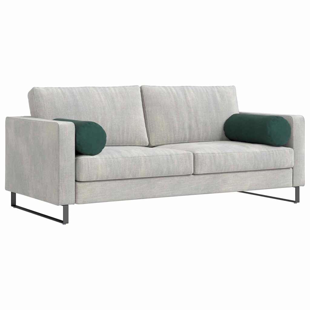 Cuscini a rullo 2 pcs Verde Scuro Ø 25 x 70 cm Tessuto in Cords | homemem39