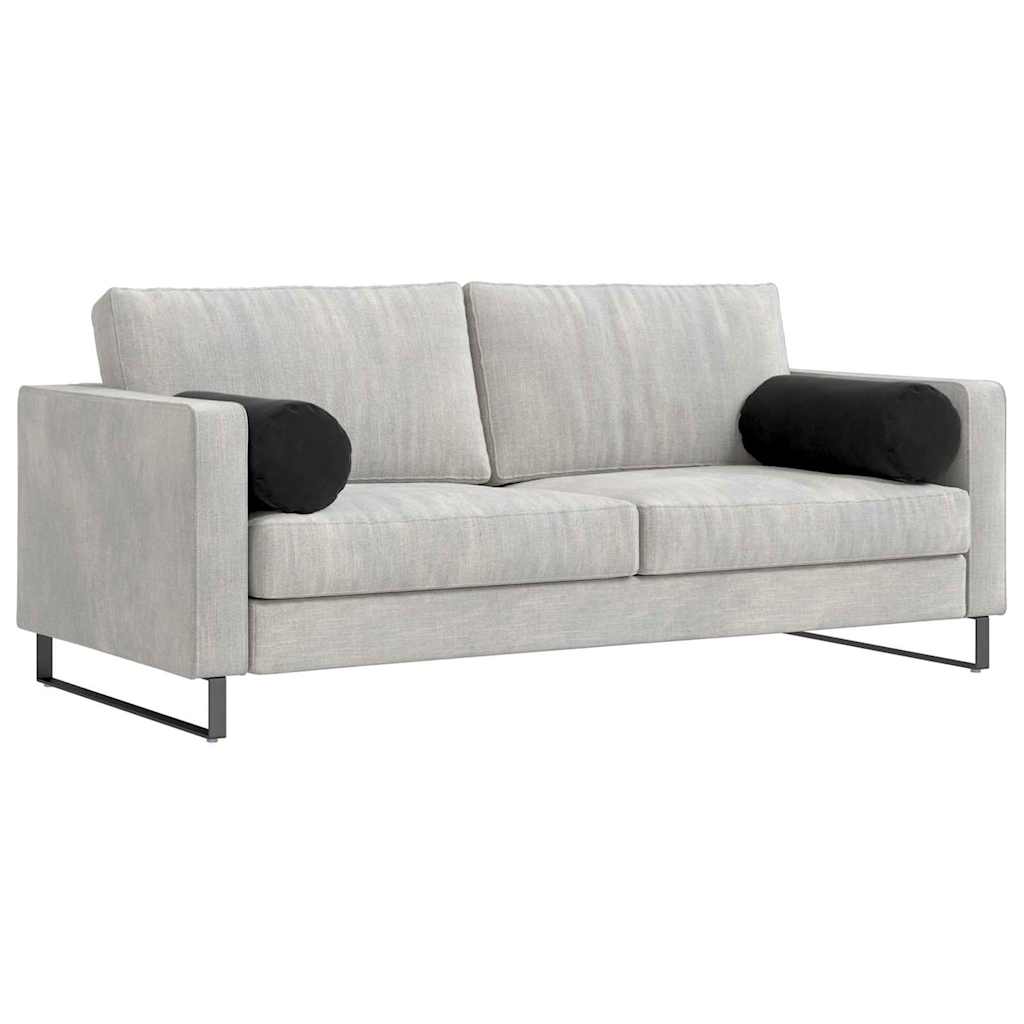 Cuscini a rullo 2 pcs Nero Ø 25 x 70 cm Tessuto in Cords | homemem39