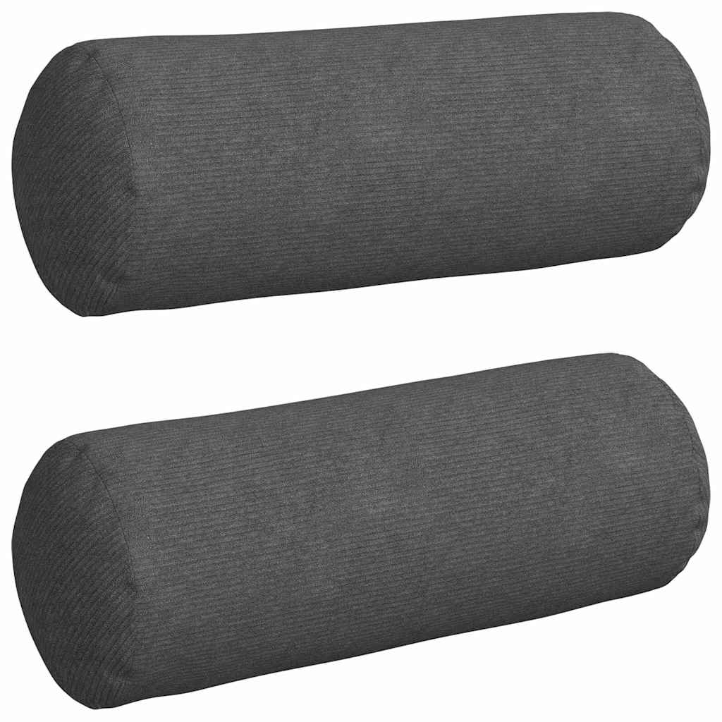 Cuscini a rullo 2 pcs Grigio scuro Ø 25 x 70 cm | homemem39