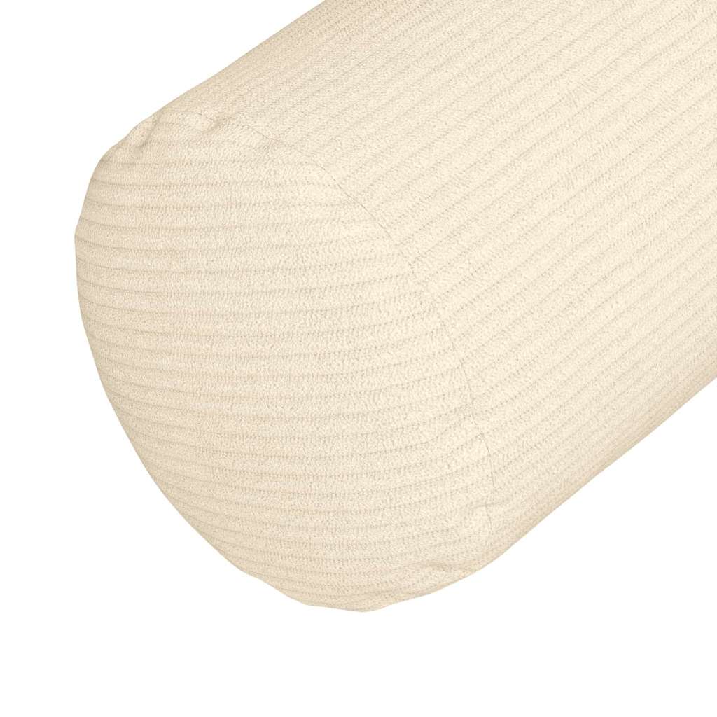 Cuscini a rullo 2 pcs Crema Ø 25 x 70 cm Tessuto in Cords | homemem39