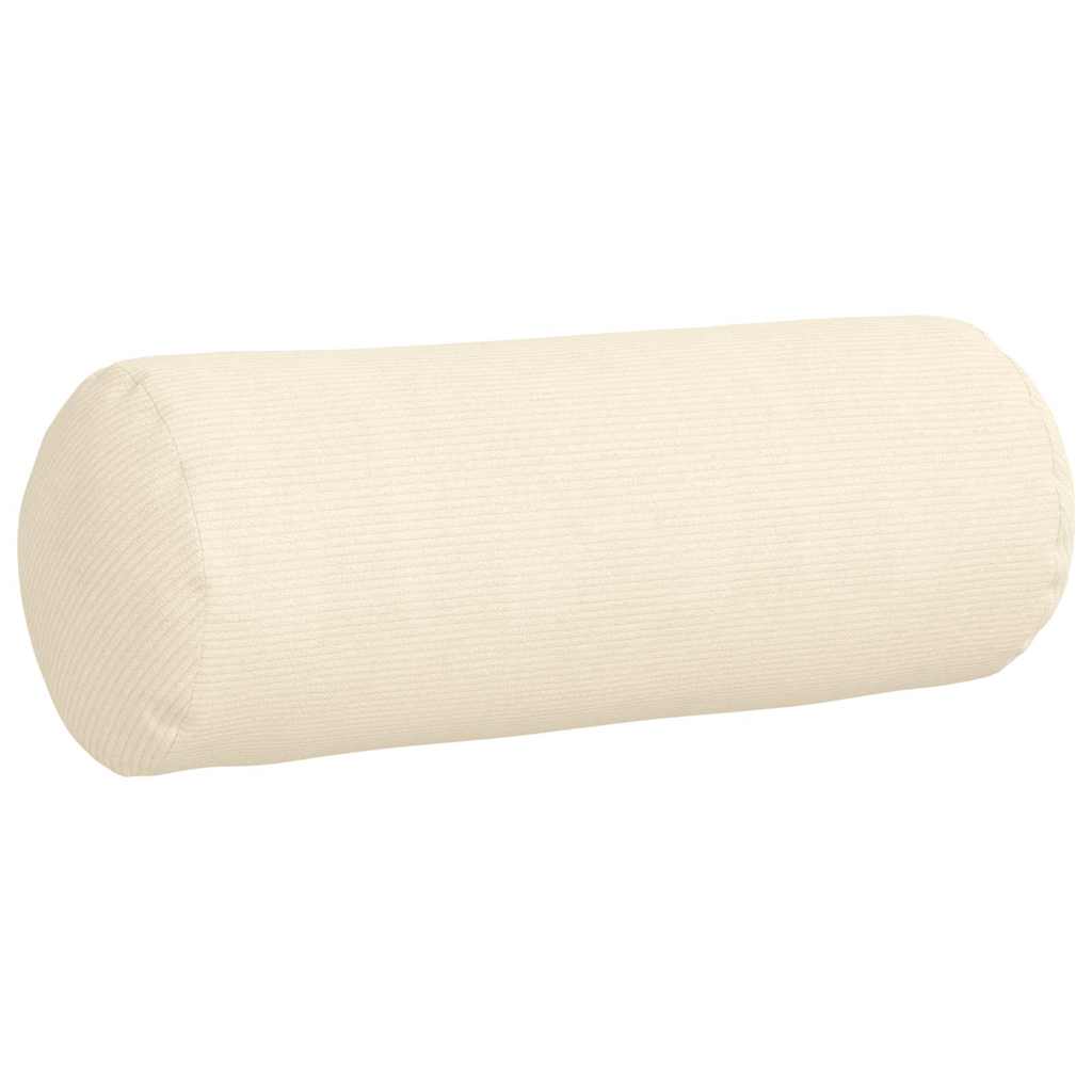 Cuscini a rullo 2 pcs Crema Ø 25 x 70 cm Tessuto in Cords | homemem39