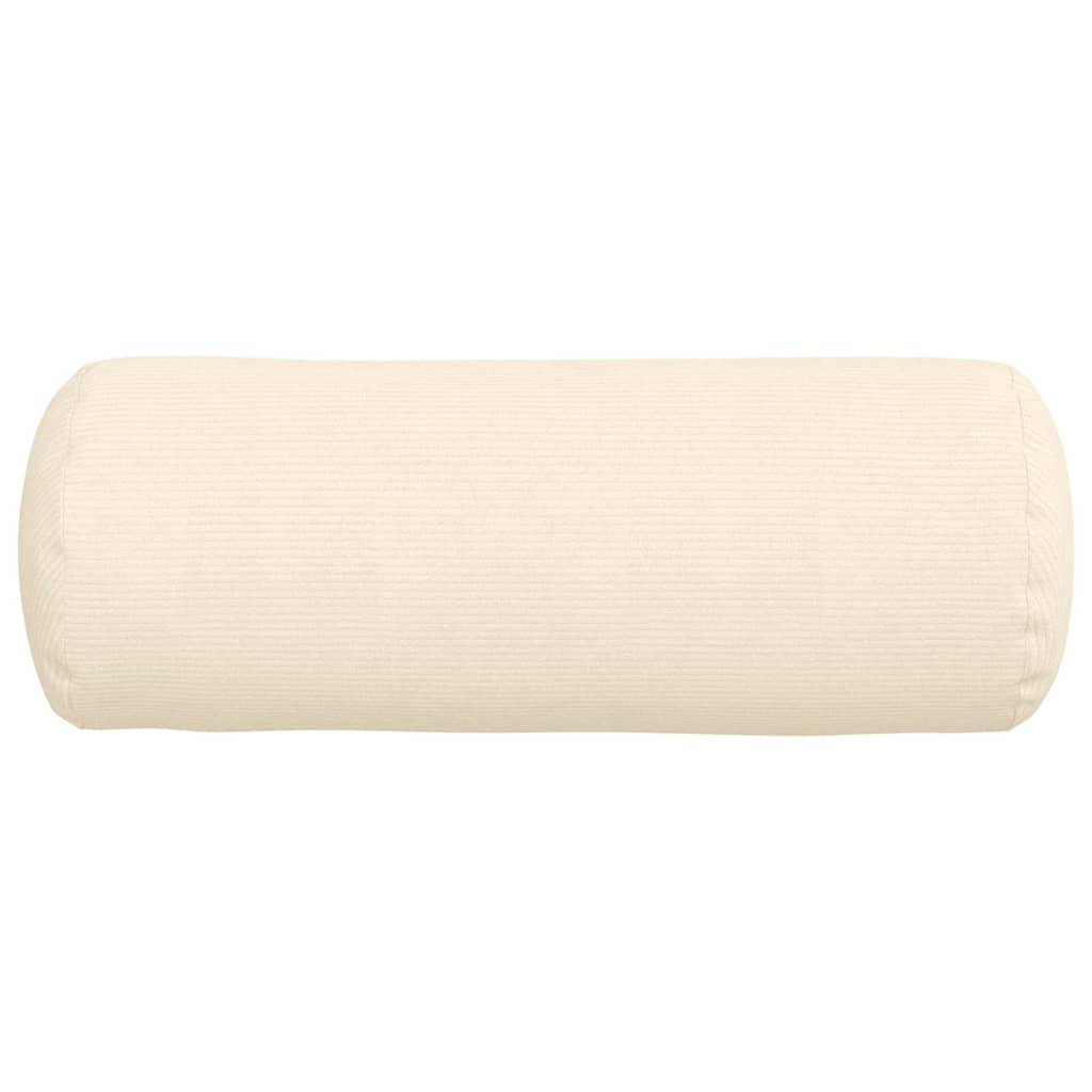 Cuscini a rullo 2 pcs Crema Ø 25 x 70 cm Tessuto in Cords | homemem39