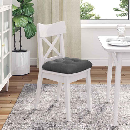 Cuscini per Seduta 4 pcs Grigio scuro 40 x 40 x 12 cm Tessuto | homemem39