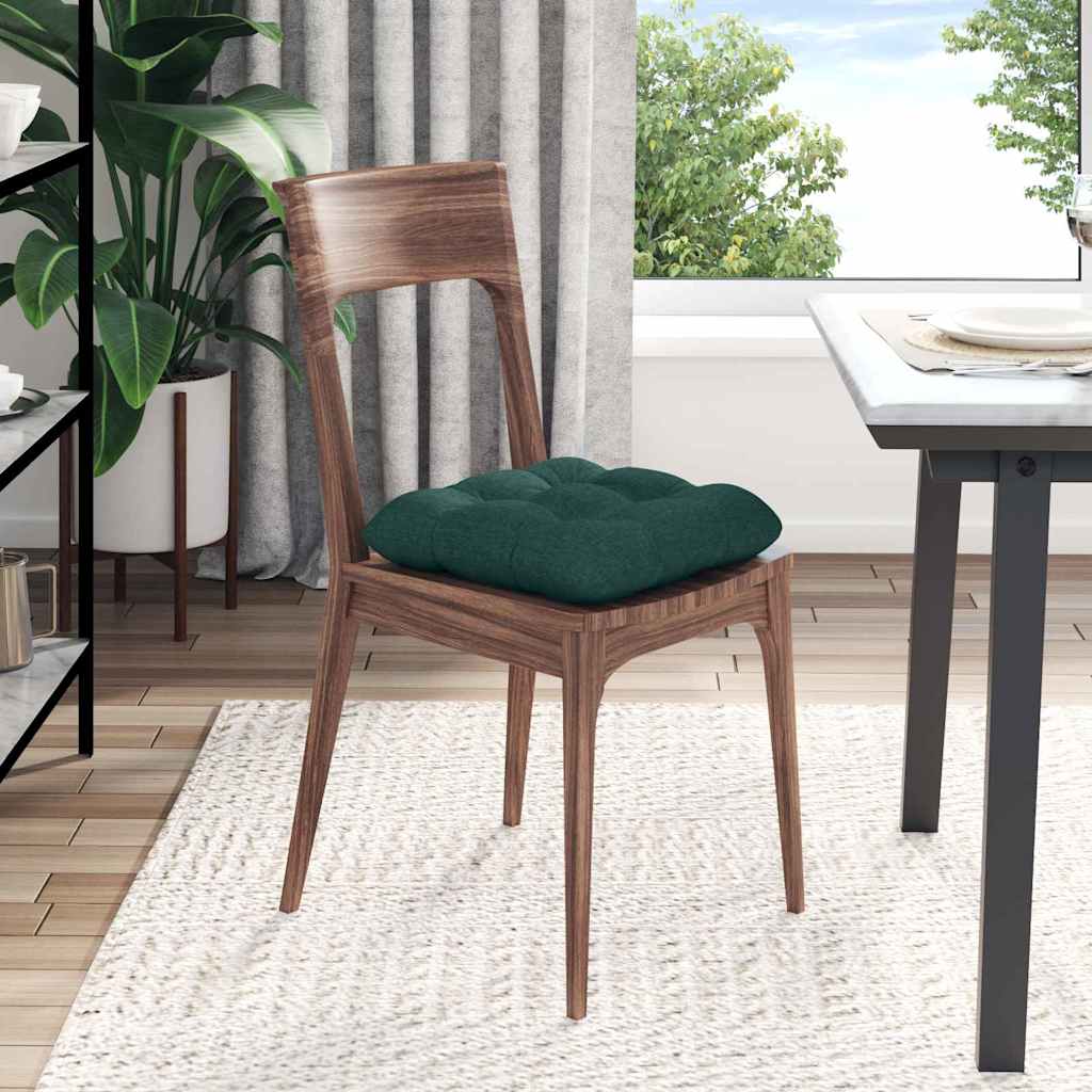 Cuscini per Seduta 4 pcs Verde Scuro 40 x 40 x 12 cm Tessuto | homemem39