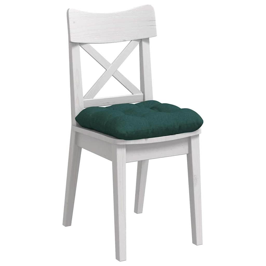 Cuscini per Seduta 4 pcs Verde Scuro 40 x 40 x 12 cm Tessuto | homemem39