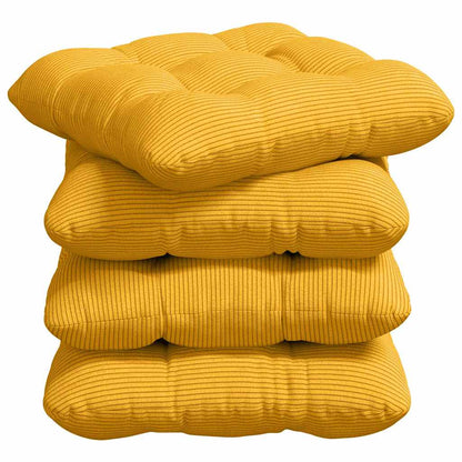 Cuscini per Seduta 4 pcs Giallo Chiaro 40 x 40 cm | homemem39