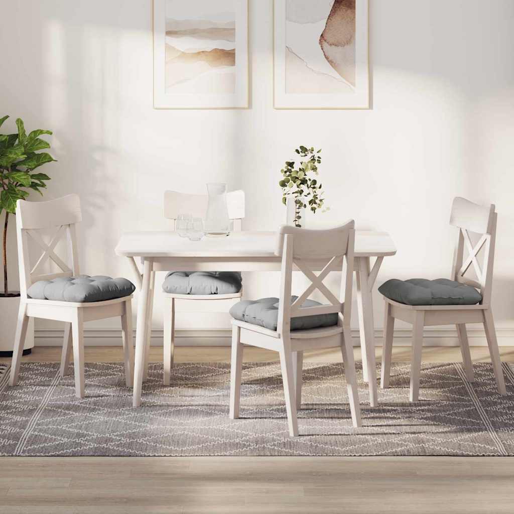 Cuscini per Seduta 4 pcs Grigio Nuvola 45 x 45 x 12 cm Tessuto | homemem39