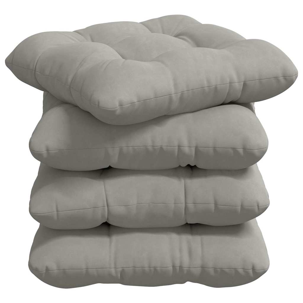 Cuscini per Seduta 4 pcs Grigio chiaro 45 x 45 cm | homemem39