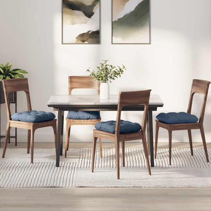Cuscini per Seduta 4 pcs Blu 45 x 45 cm Tessuto in Cords