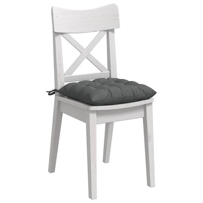 Cuscini per Seduta 4 pcs Grigio scuro 40 x 40 x 6 cm Tessuto | homemem39