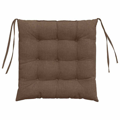 Cuscini per Seduta 4 pcs Marrone 40 x 40 x 6 cm Tessuto | homemem39