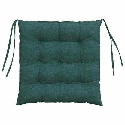 Cuscini per Seduta 4 pcs Verde Scuro 40 x 40 x 6 cm Tessuto | homemem39