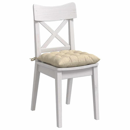 Cuscini per Seduta 4 pcs Crema 40 x 40 x 6 cm Tessuto
