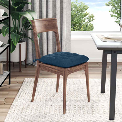 Cuscini per Seduta 4 pcs Blu 40 x 40 x 6 cm Tessuto | homemem39