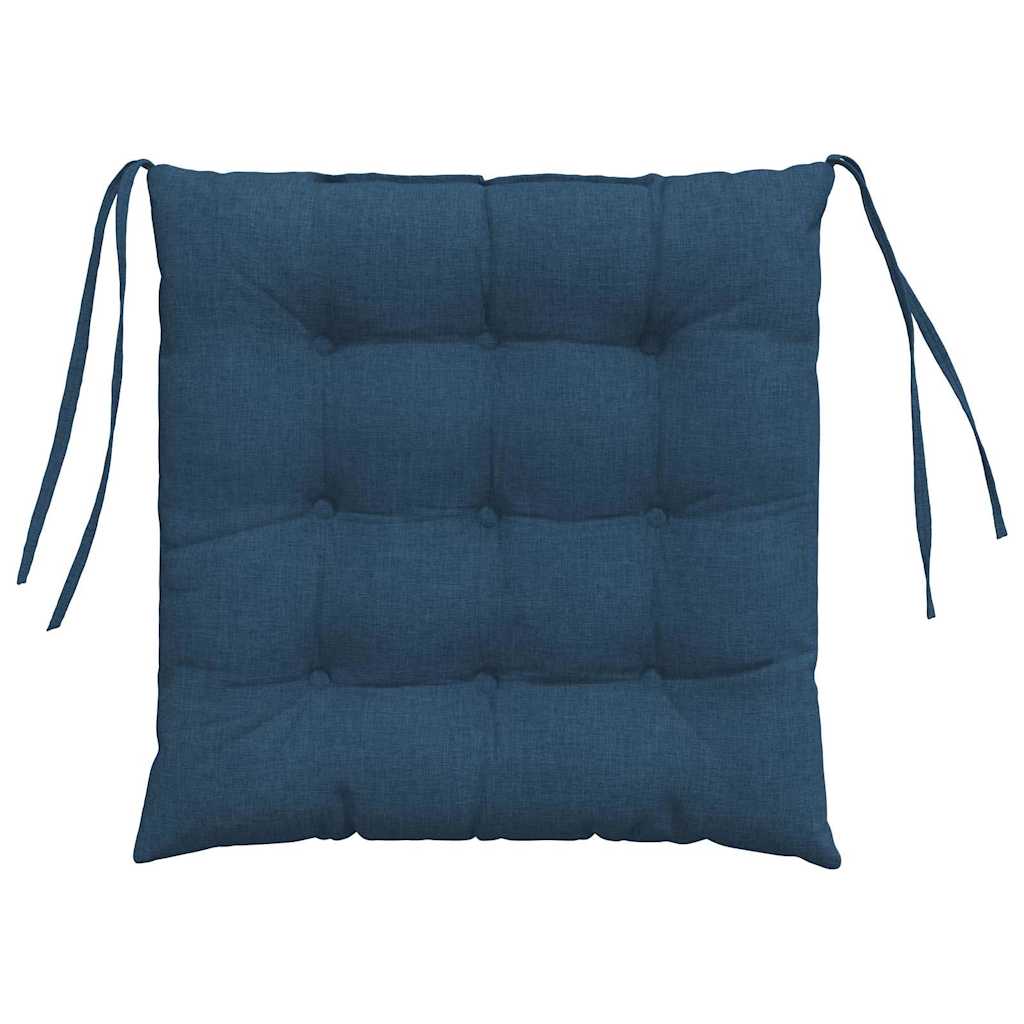 Cuscini per Seduta 4 pcs Blu 40 x 40 x 6 cm Tessuto | homemem39