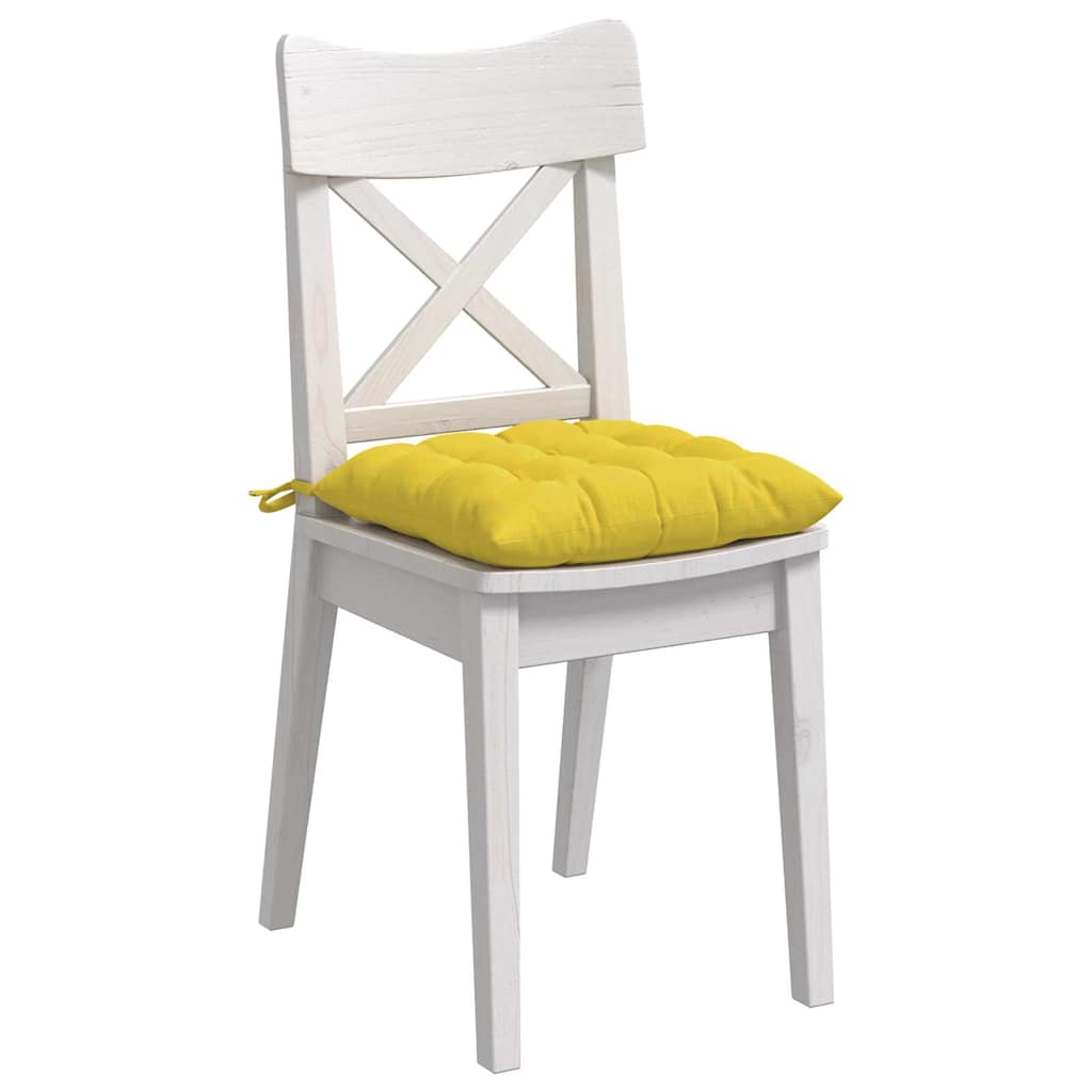 Cuscini per Seduta 4 pcs Giallo Chiaro 40 x 40 x 6 cm Tessuto | homemem39