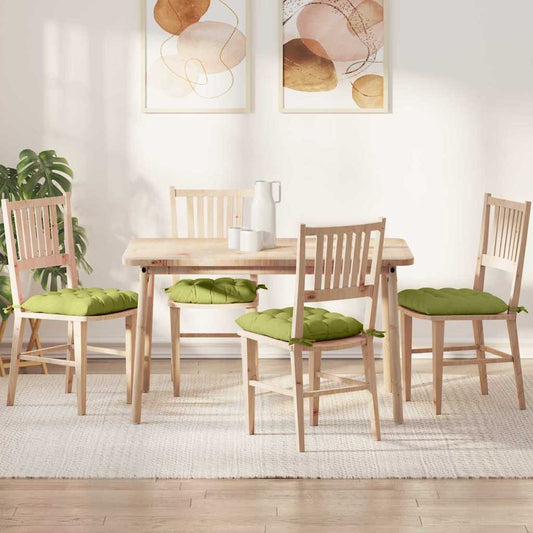 Cuscini per Seduta 4 pcs Verde chiaro 40 x 40 x 6 cm Tessuto | homemem39