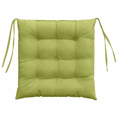 Cuscini per Seduta 4 pcs Verde chiaro 40 x 40 x 6 cm Tessuto | homemem39