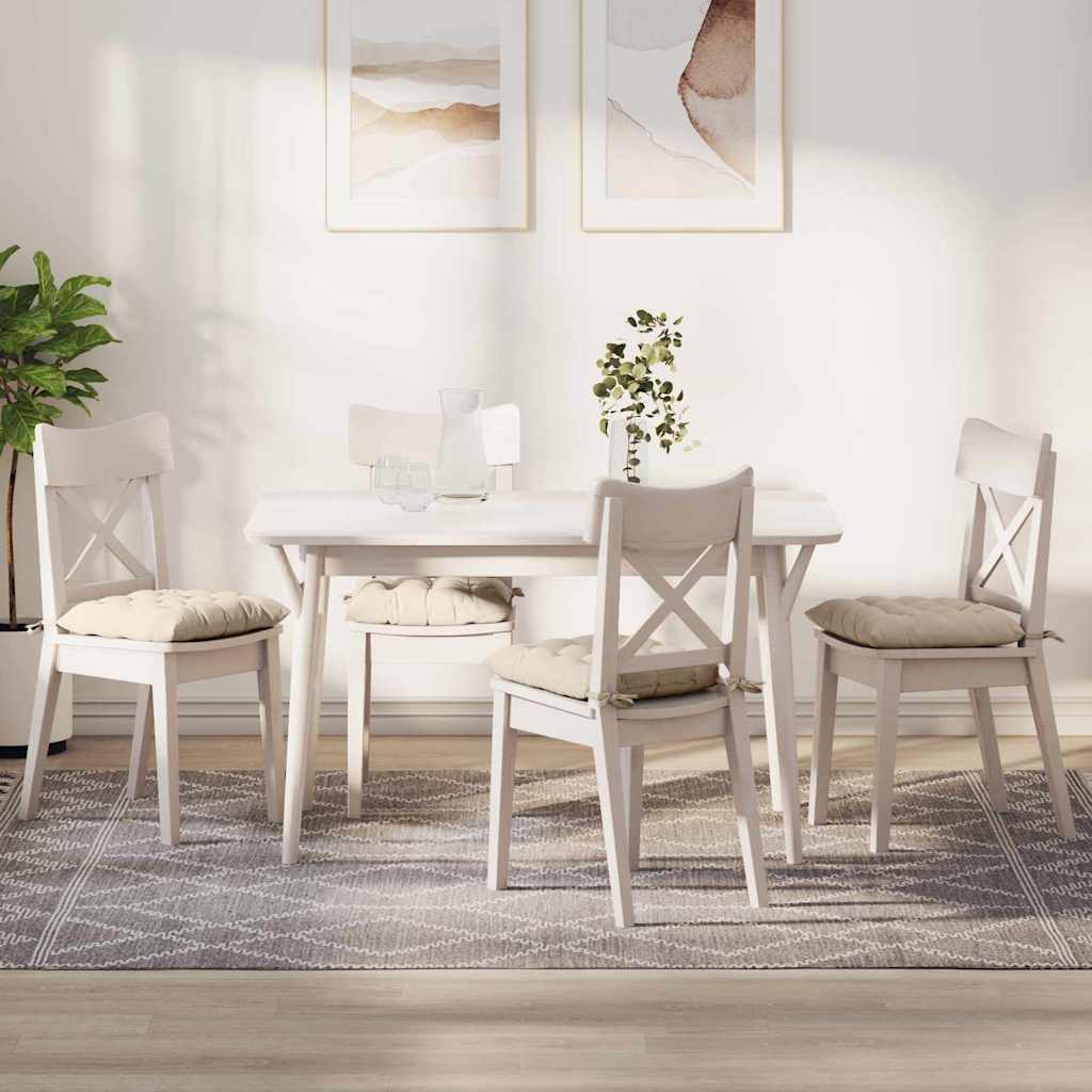 Cuscini per Seduta 4 pcs Beige 40 x 40 x 6 cm Microfibra