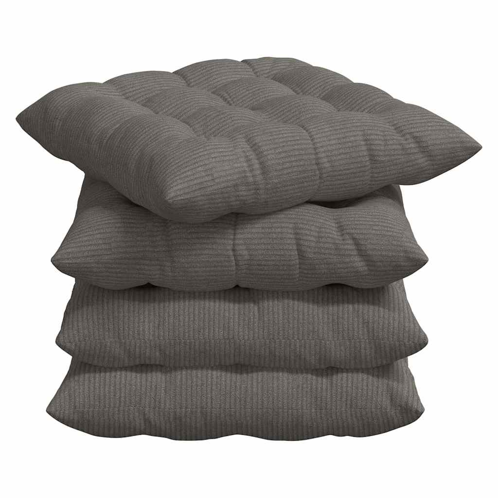 Cuscini per Seduta 4 pcs Grigio chiaro 40 x 40 x 6 cm