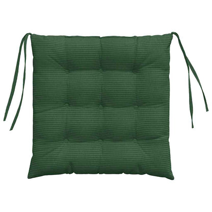 Cuscini per Seduta 4 pcs Verde Scuro 40 x 40 x 6 cm | homemem39