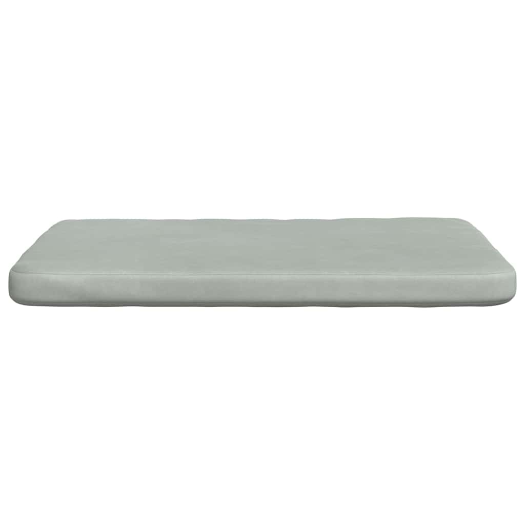 Cuscini per Seduta 4 pcs Grigio chiaro 40 x 40 x 3 cm Velluto | homemem39