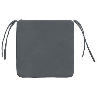 Cuscini per Seduta 4 pcs Grigio scuro 40 x 40 x 3 cm Velluto | homemem39