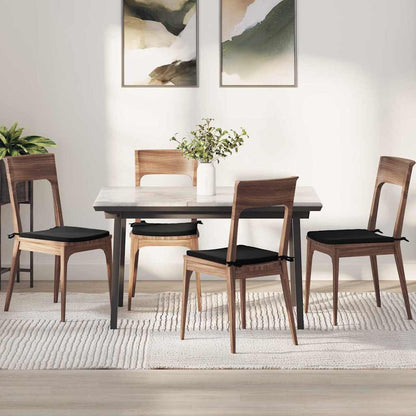 Cuscini per Seduta 4 pcs Nero 40 x 40 x 3 cm Velluto | homemem39