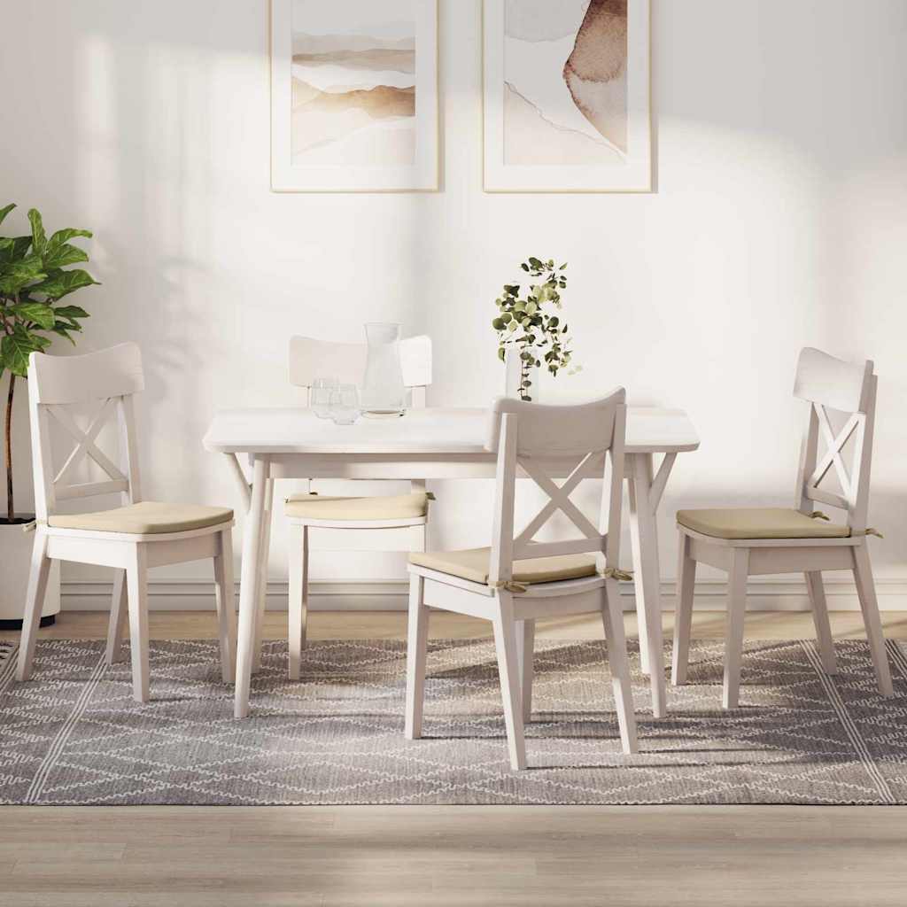 Cuscini per Seduta 4 pcs Crema 40 x 40 x 3 cm