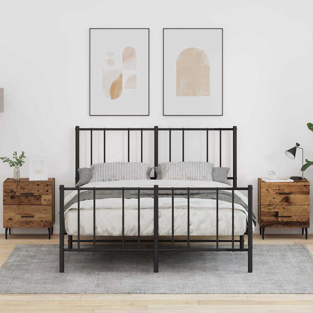 Armadio da Notte 2 pcs Legno vecchio 40 x 35 x 47,5 cm