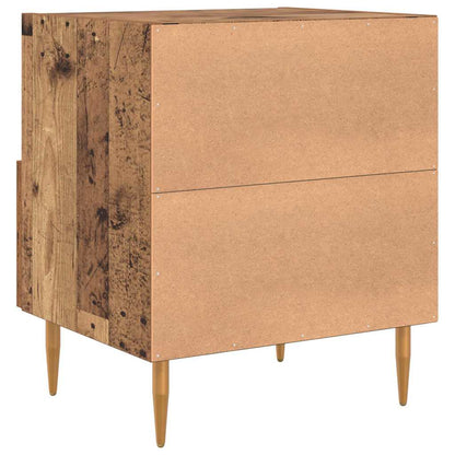 Comodino con cassetto 2 pcs Legno vecchio 40 x 35 x 47,5 cm