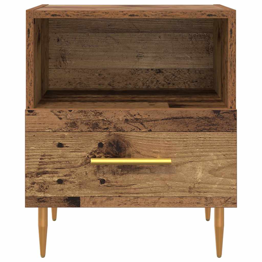 Comodino con cassetto 2 pcs Legno vecchio 40 x 35 x 47,5 cm