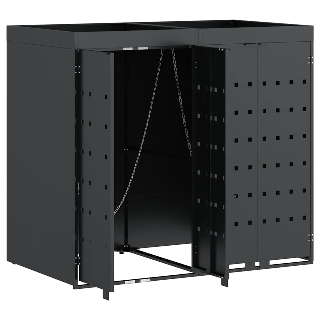 Contenitore per Rifiuti per 2 Bidoni Antracite