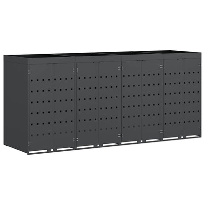 Contenitore per Rifiuti per 4 Bidoni Antracite