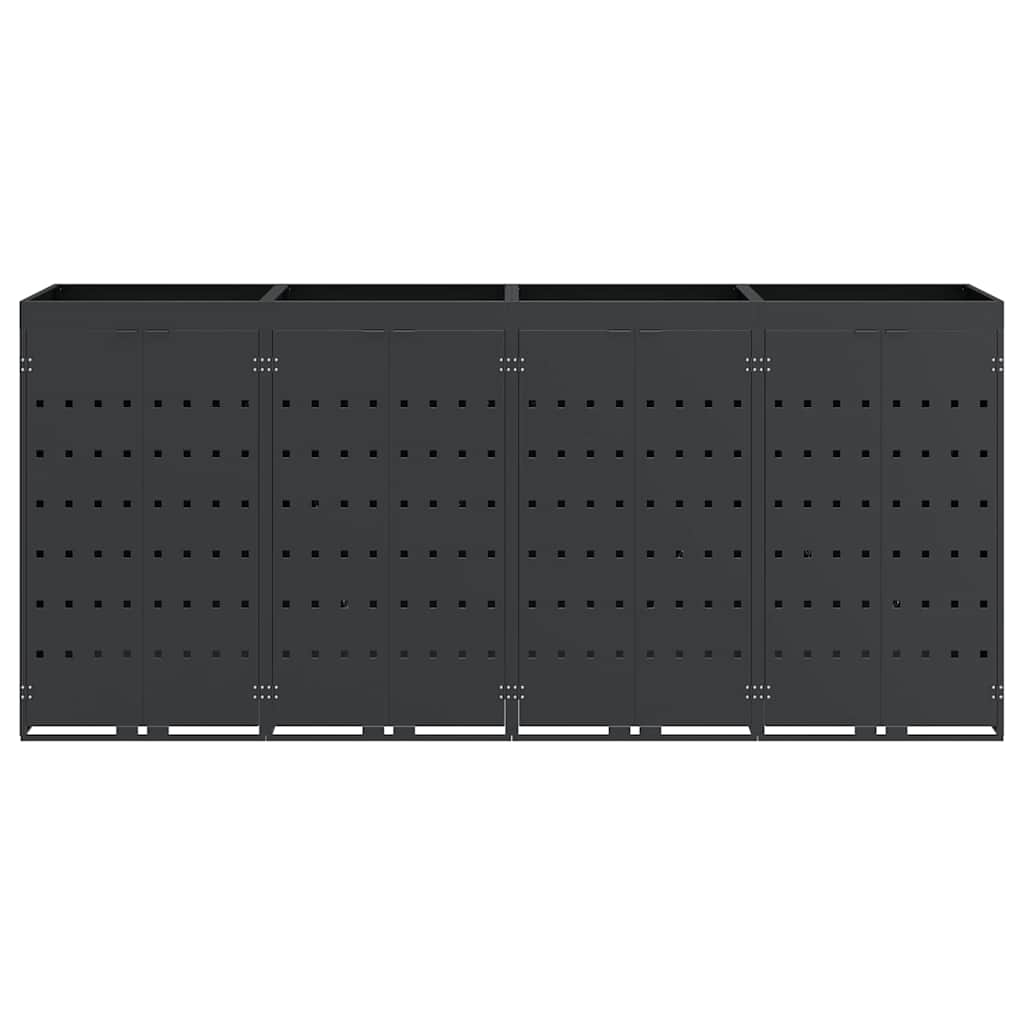 Contenitore per Rifiuti per 4 Bidoni Antracite