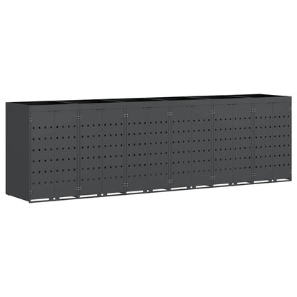 Contenitore per Rifiuti per 6 Bidoni Antracite