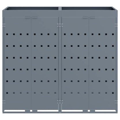 Contenitore per Rifiuti per 2 Bidoni Grigio chiaro
