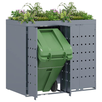 Contenitore per Rifiuti per 2 Bidoni Grigio chiaro