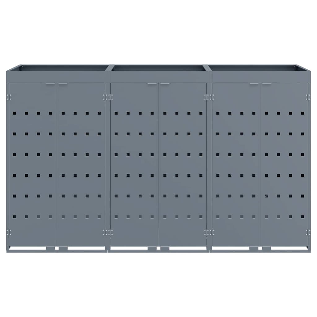 Contenitore per Rifiuti per 3 Bidoni Grigio chiaro