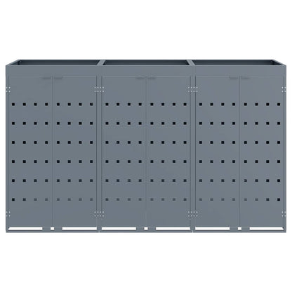 Contenitore per Rifiuti per 3 Bidoni Grigio chiaro